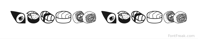 Sushi Sushi font preview