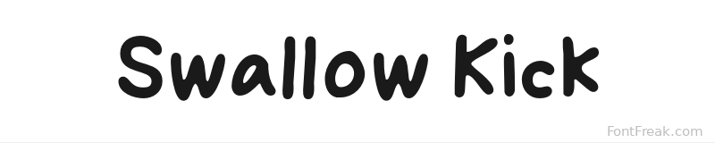 Swallow Kick font preview