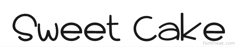 Sweet Cake font preview