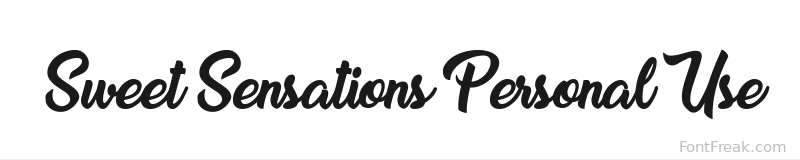 Sweet Sensations Personal Use font preview