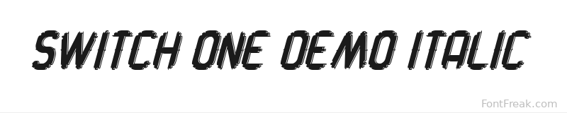 Switch One Demo Italic font preview