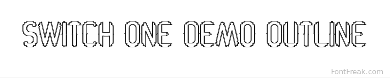 Switch One Demo Outline font preview
