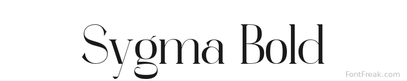 Sygma Bold font preview