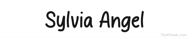 Sylvia Angel font preview