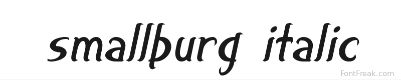 smallburg Italic font preview