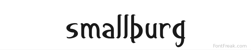 smallburg font preview