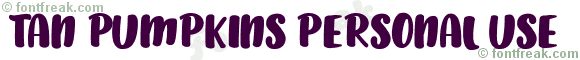 TAN PUMPKINS PERSONAL USE 