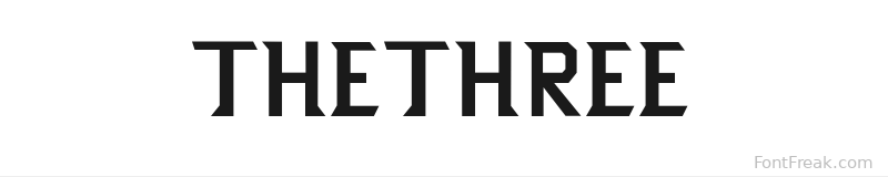 THETHREE font preview