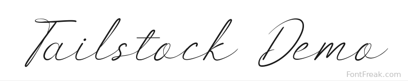 Tailstock Demo font preview