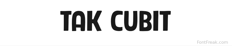 Tak Cubit font preview