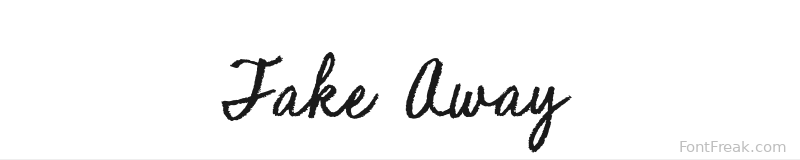 Take Away font preview