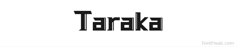 Taraka font preview