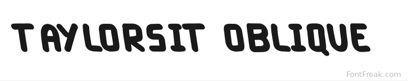 Taylorsit Oblique font preview