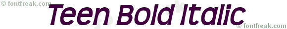 Teen Bold Italic