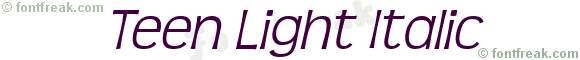 Teen Light Italic