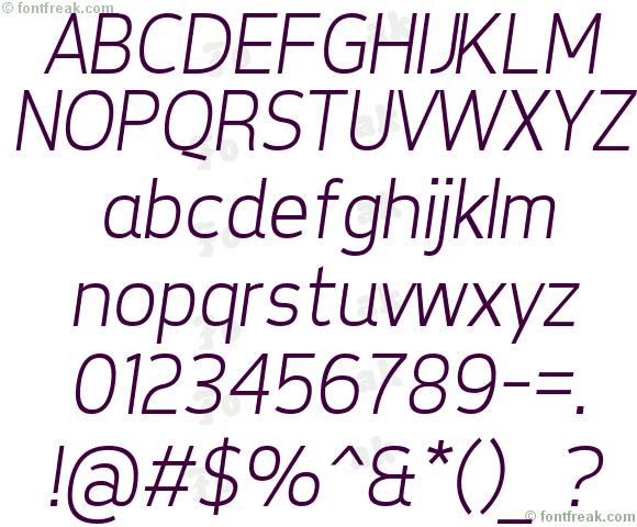 Tepeno Sans Light Italic