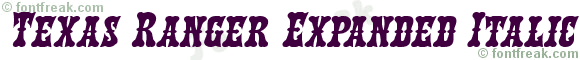 Texas Ranger Expanded Italic