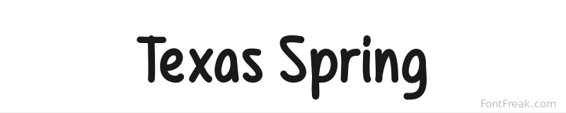 Texas Spring font preview