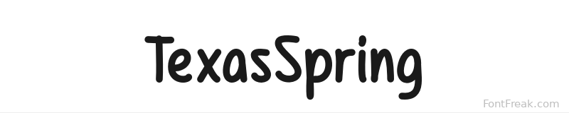 TexasSpring font preview