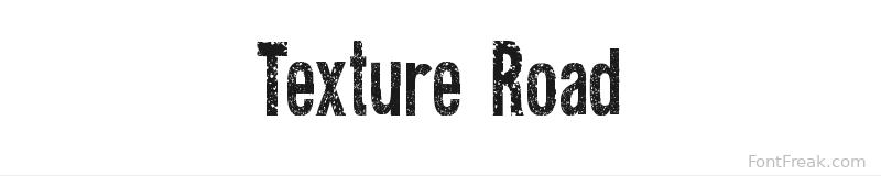 Texture Road font preview