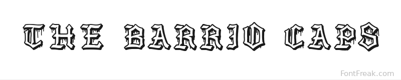 The Barrio Caps font preview
