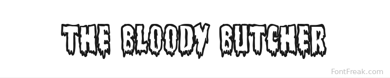 The Bloody Butcher font preview