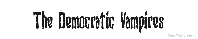 The Democratic Vampires font preview