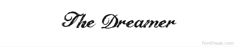 The Dreamer font preview