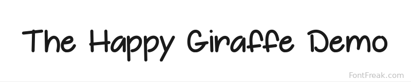 The Happy Giraffe Demo font preview