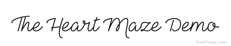The Heart Maze Demo font preview