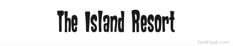The Island Resort font preview