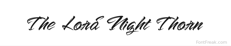 The Lord Night Thorn font preview