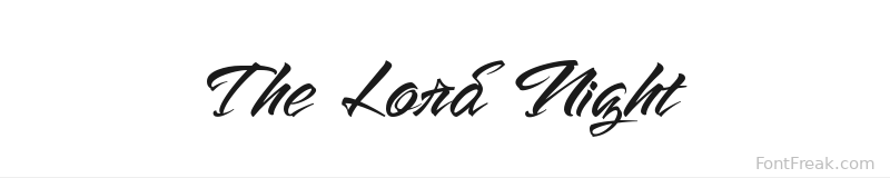 The Lord Night font preview