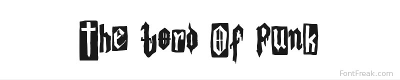The Lord Of Punk font preview