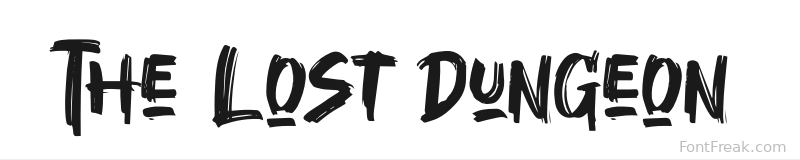 The Lost Dungeon font preview