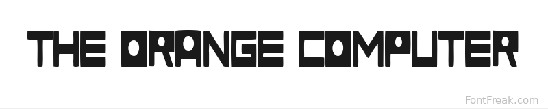 The Orange Computer font preview