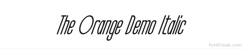 The Orange Demo Italic font preview