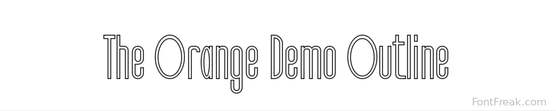 The Orange Demo Outline font preview