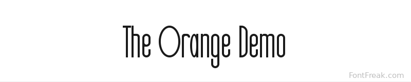 The Orange Demo font preview