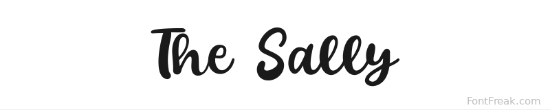 The Sally font preview