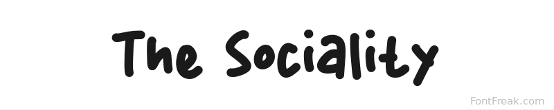 The Sociality font preview