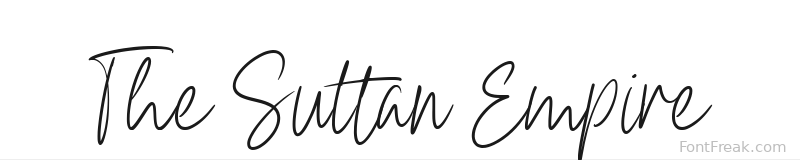 The Sultan Empire font preview