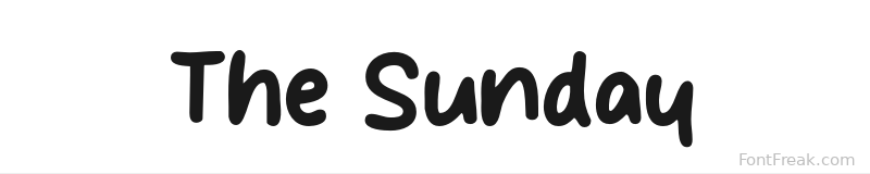 The Sunday font preview