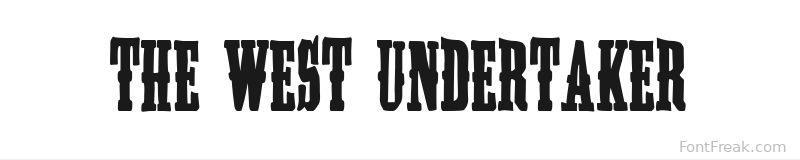 The West Undertaker font preview