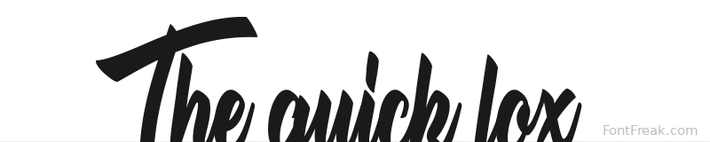 The quick fox font preview