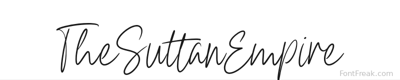 TheSultanEmpire font preview