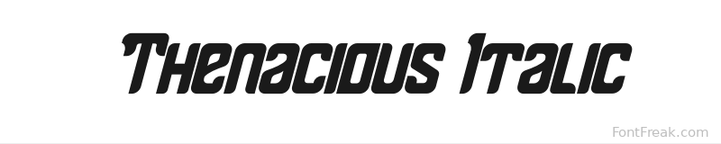Thenacious Italic font preview