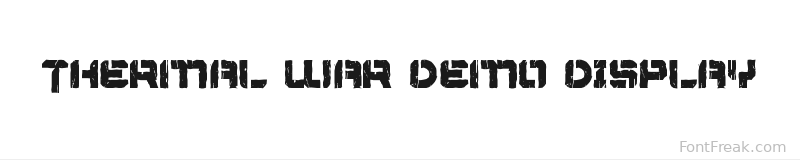 Thermal War Demo Display font preview