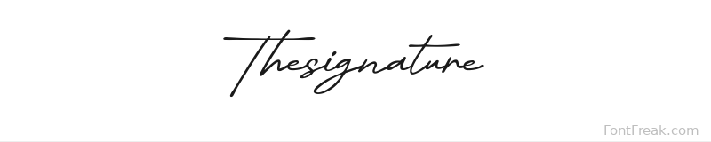 Thesignature font preview
