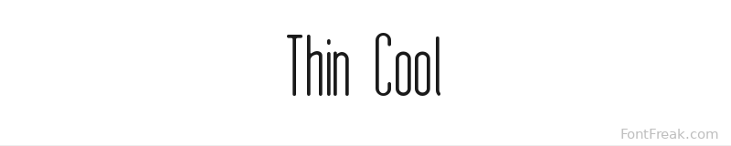 Thin Cool font preview